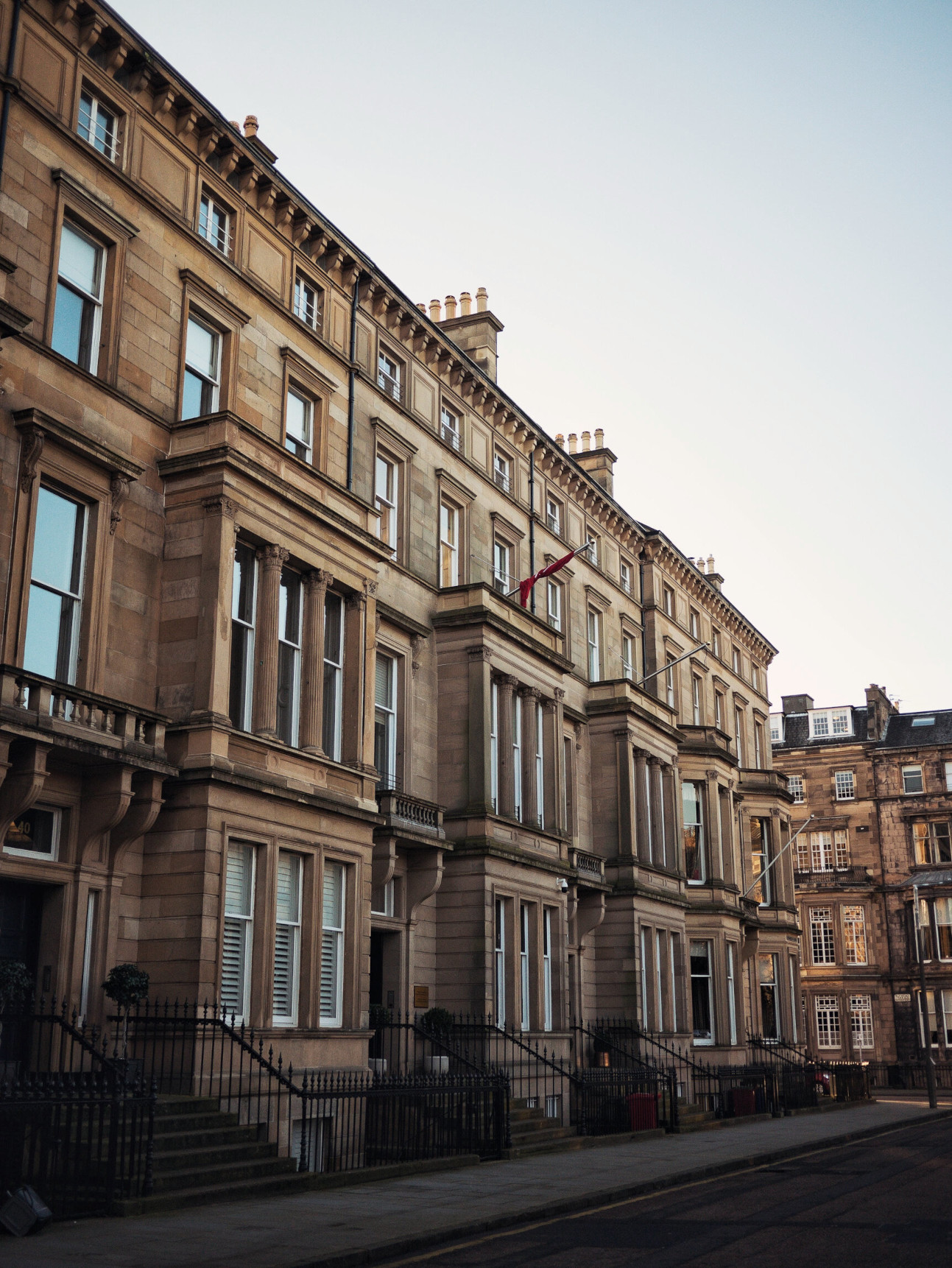 Sunset Edinburgh Street