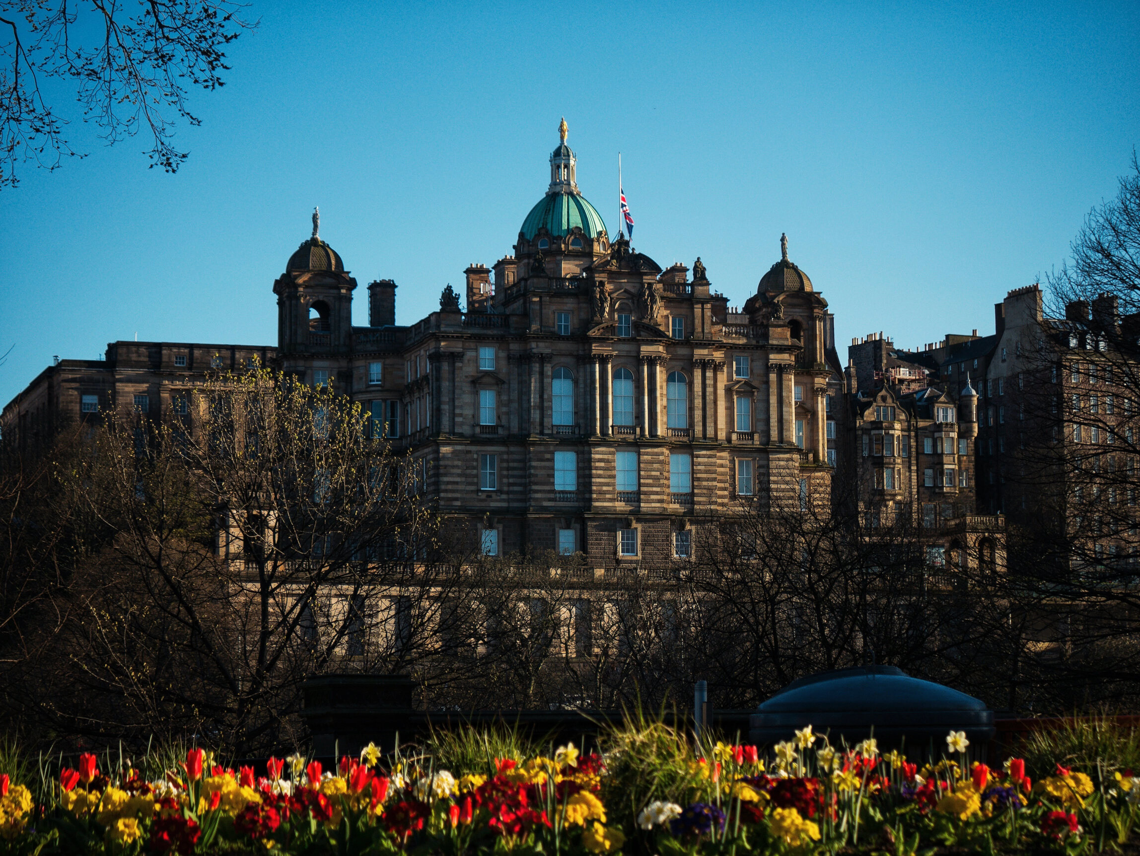 Edinburgh Wide Shot Flowers