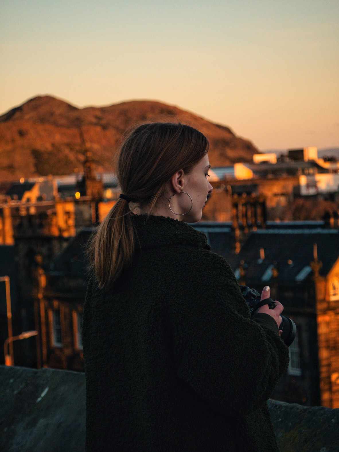 Edinburgh Castle Sunset Portrait