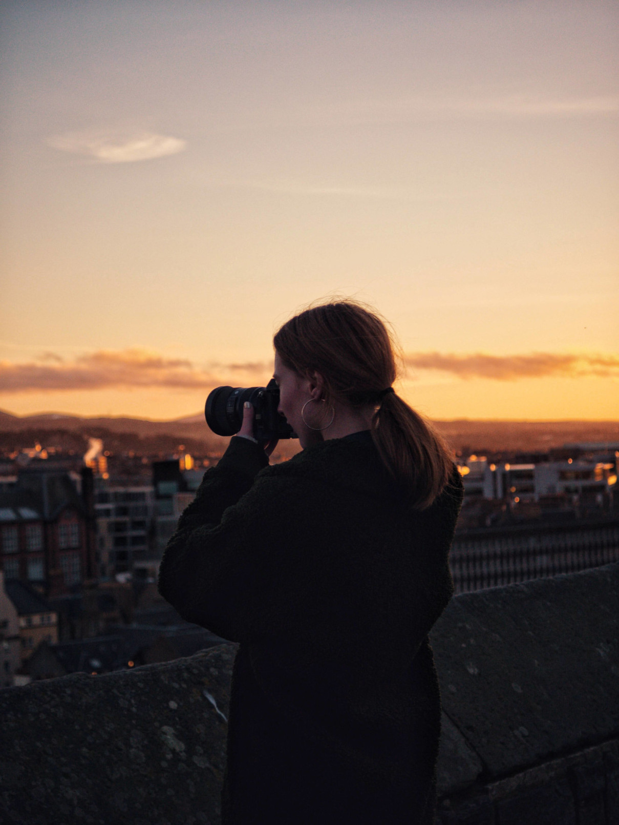 Edinburgh Castle Sunset Portrait