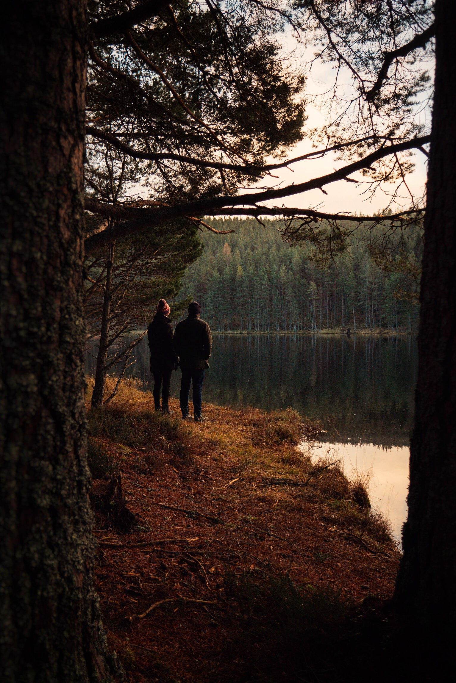 Forest Lake Couple Portrait